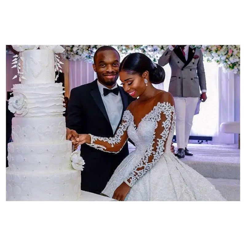 Lace Long Sleeve Custom Wedding Gown