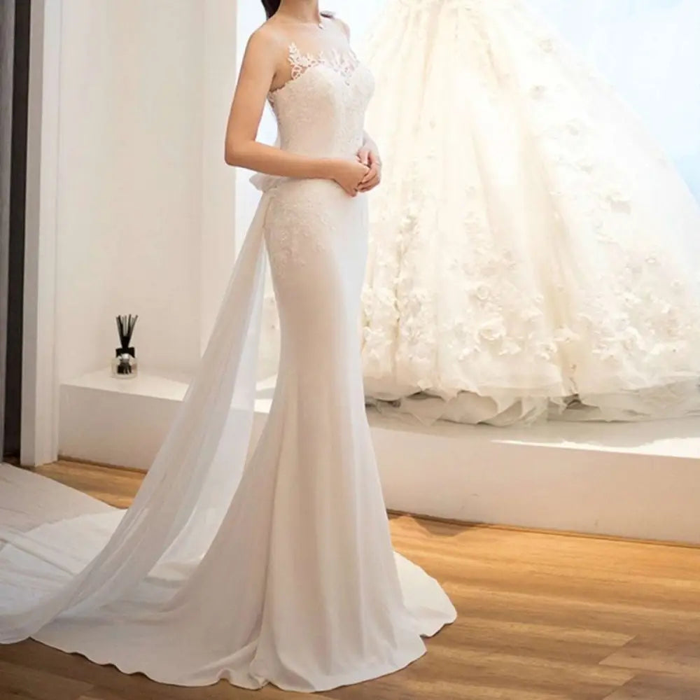 Lace Mermaid Super Fairy Light Wedding Dress