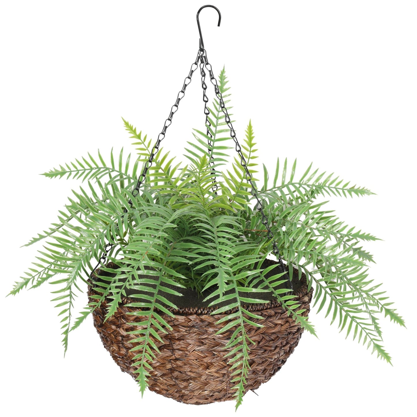 Large Artificial Hanging Basket (Fern Hanging Basket)-0