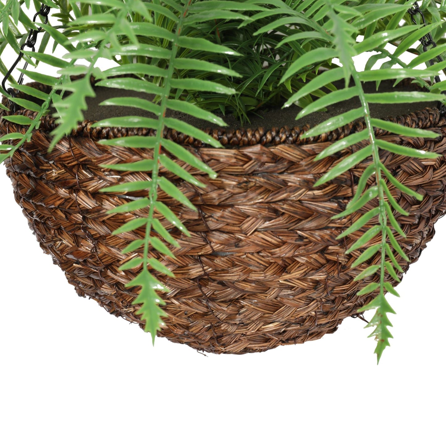 Large Artificial Hanging Basket (Fern Hanging Basket)-3