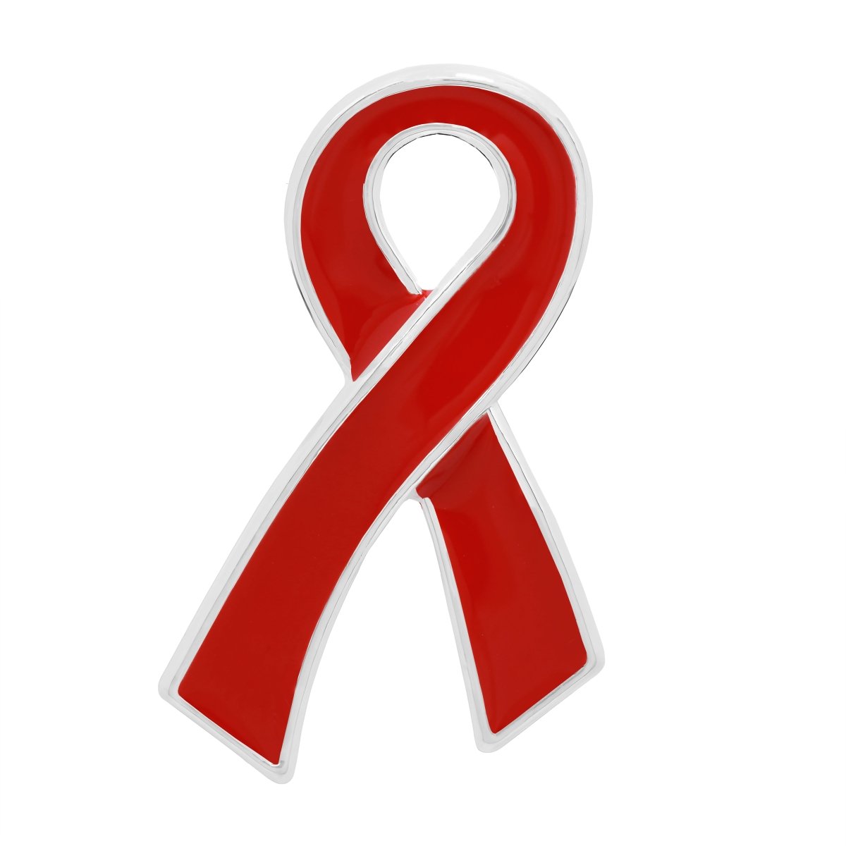 10 Pack Red Ribbon Awareness Pins