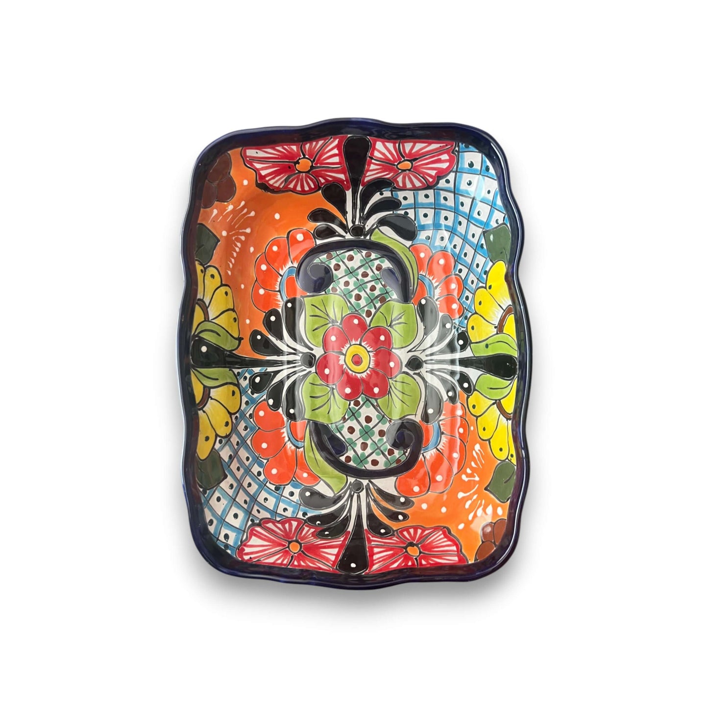 Talavera Serving Dish | Large Hand-Painted Mexican Ceramic Bowl