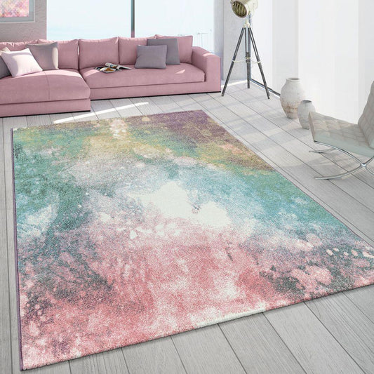 Abstract Area Rug Mero with Artful Pastel Colors-0