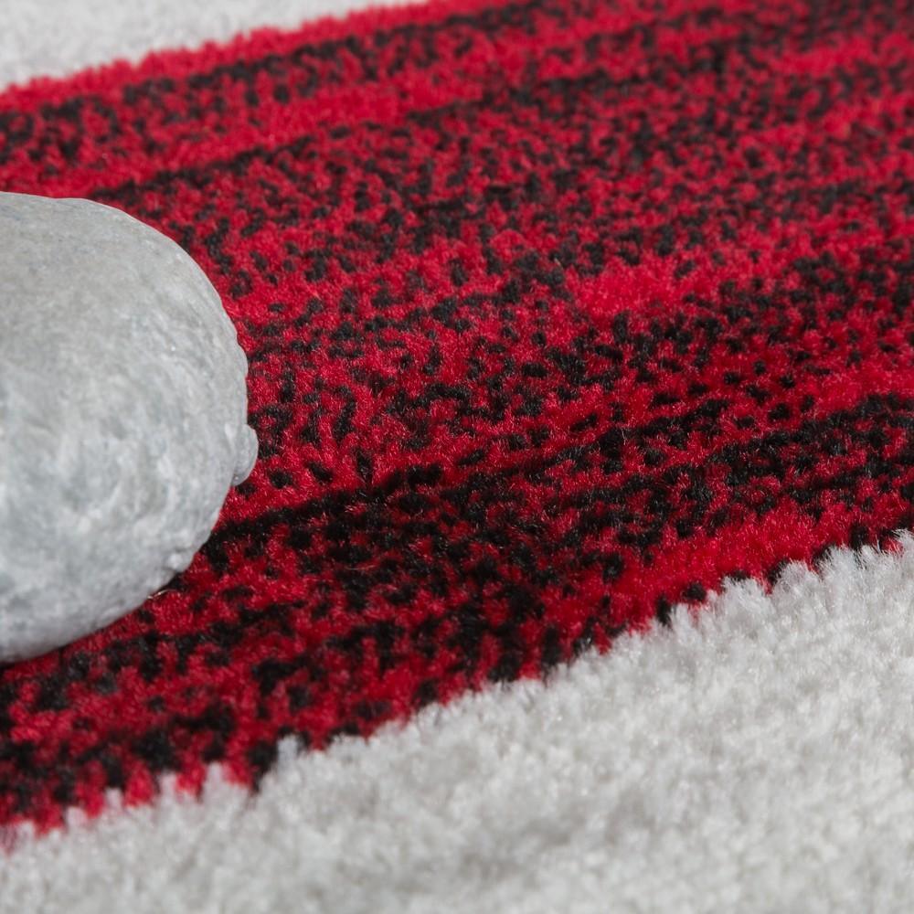 Large Rug Interior Floral Pattern Mottled Light Grey Red-2