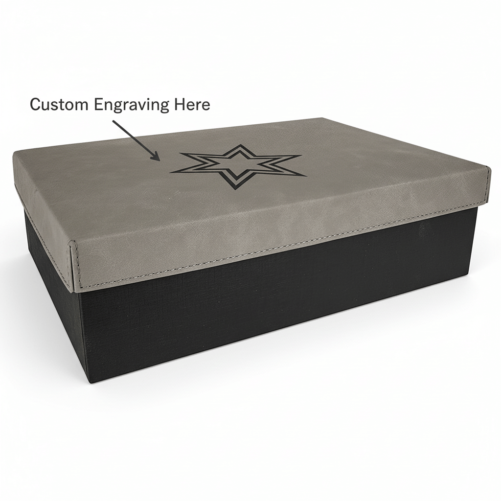 laserable leatherette gift box Lid Elevate your gift presentation-1
