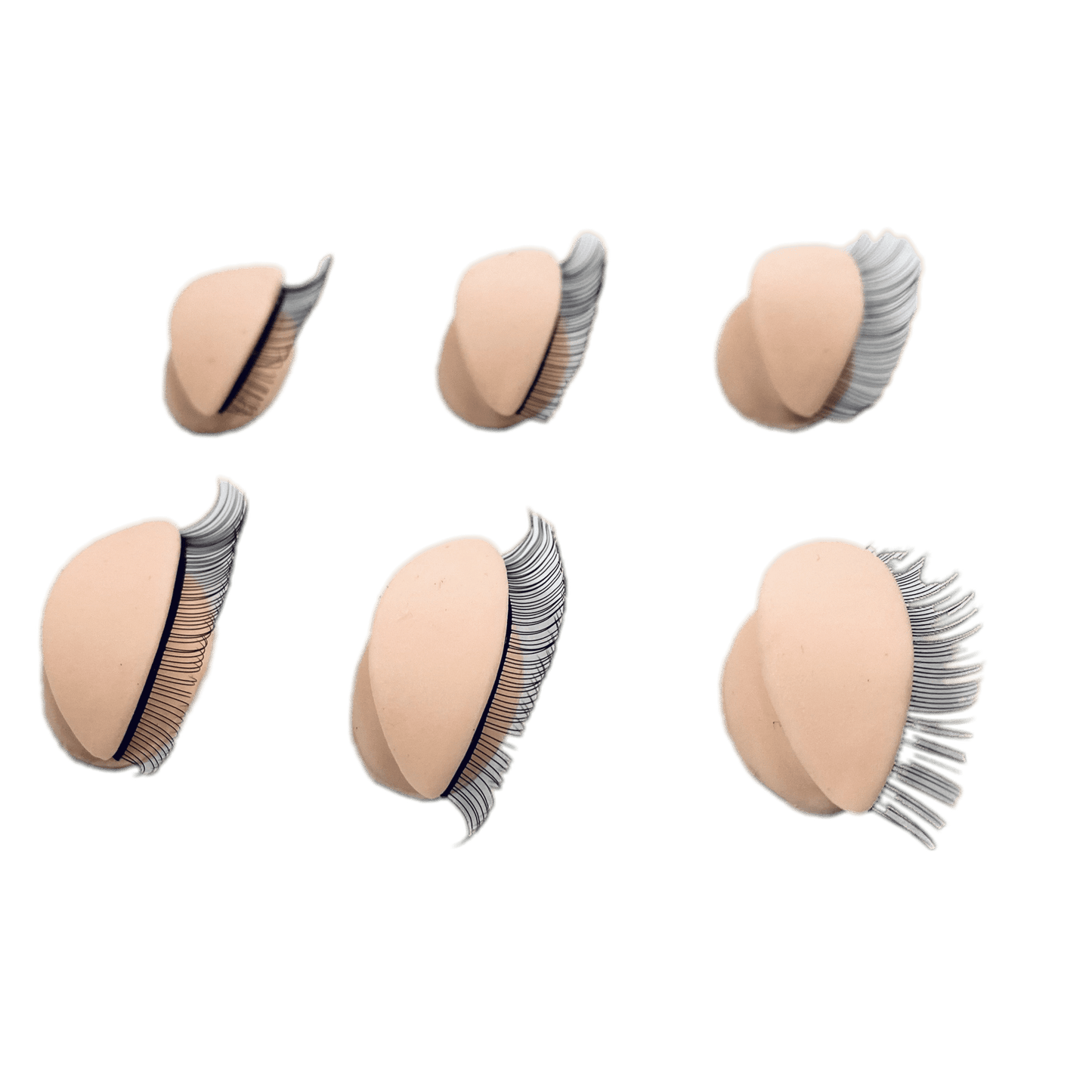 Lashes Training Head Eyes replacement Set of 3 pairs