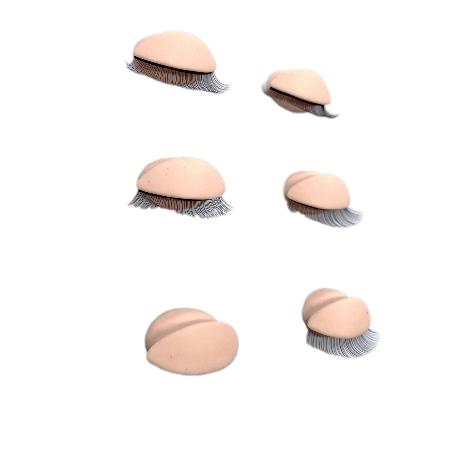 Lashes Training Head Eyes replacement Set of 3 pairs