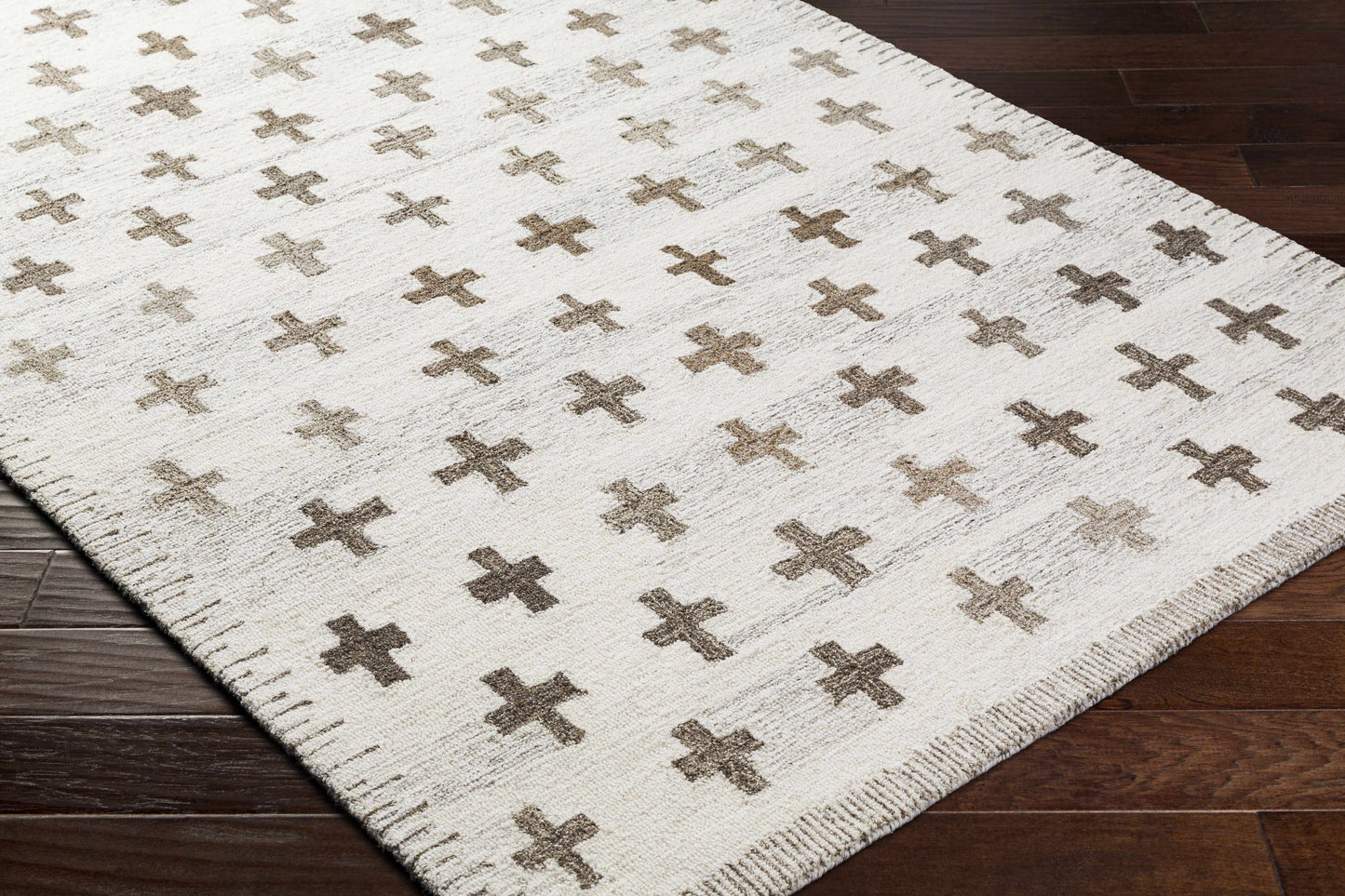 Lotta Ivory Modern Wool Area Rug-2