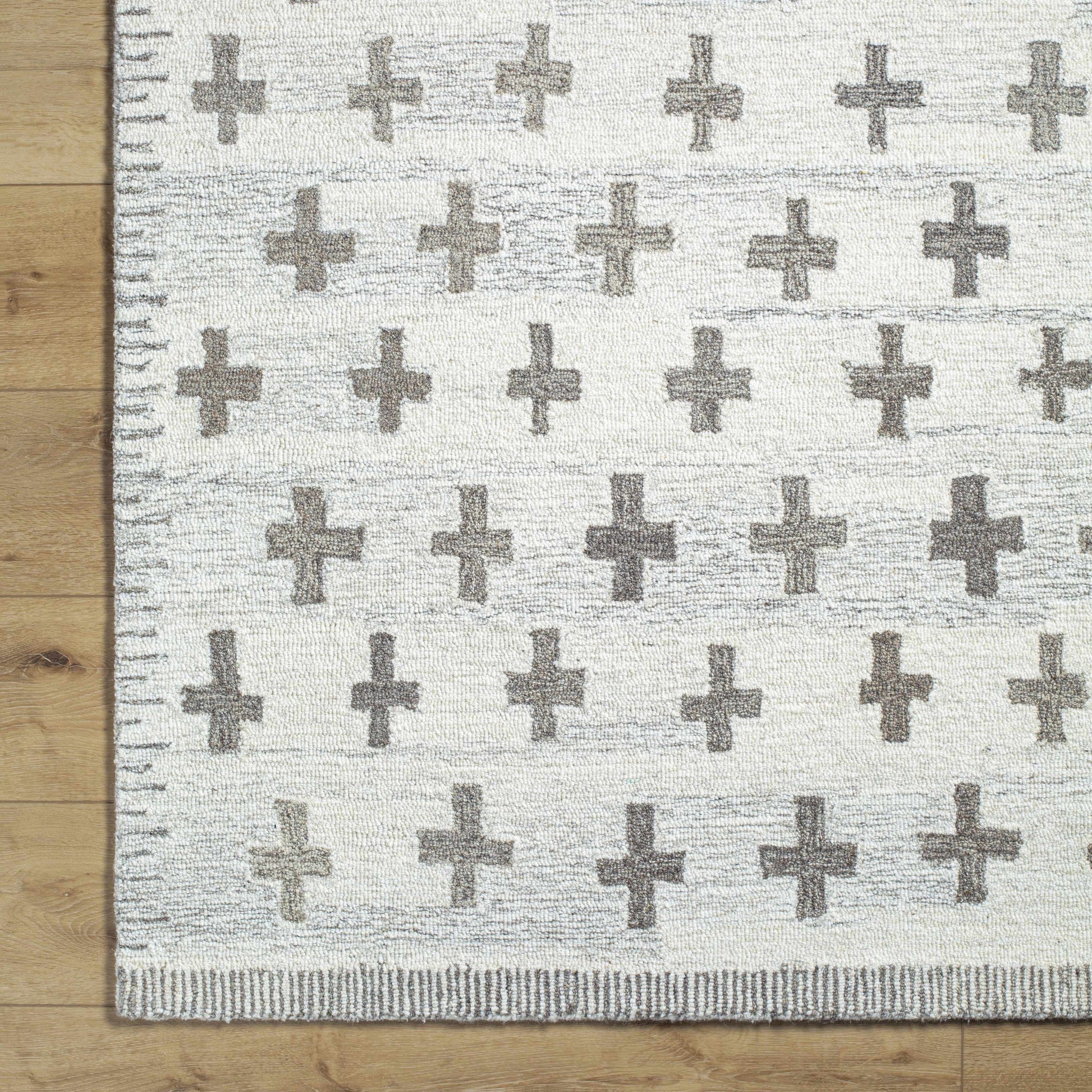 Lotta Ivory Modern Wool Area Rug-4
