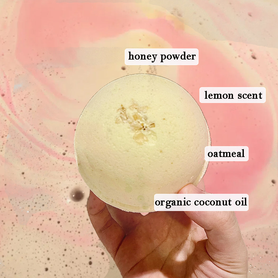 Honeybee Lemon Bath Bomb - 8oz-1