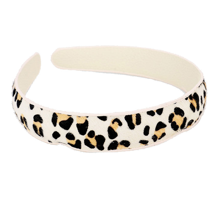 Leopard Pattern Genuine Leather Headband
