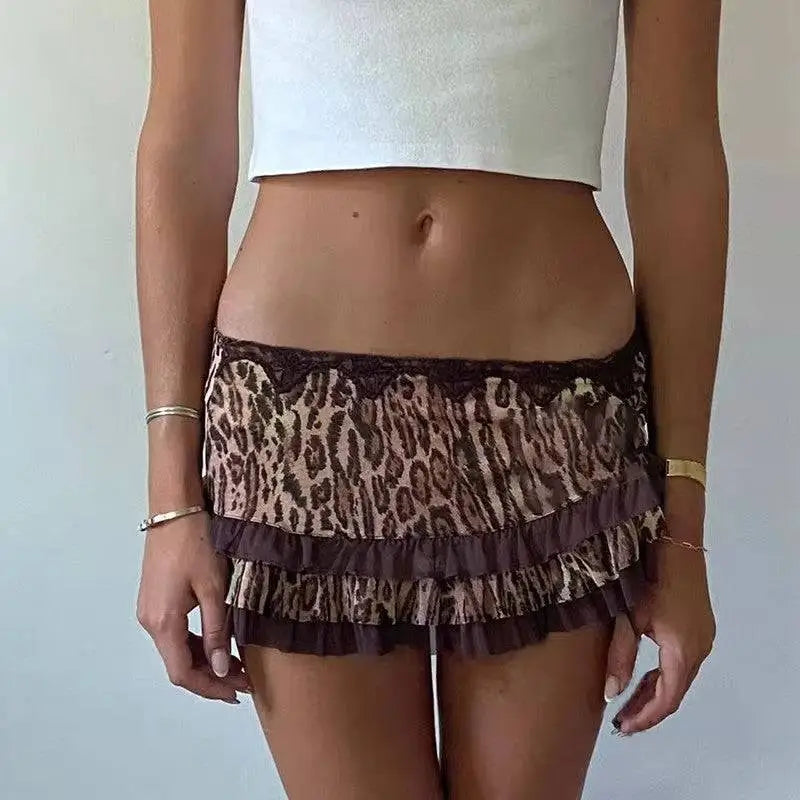 Leopard Print Sexy Hot Girl Skirt