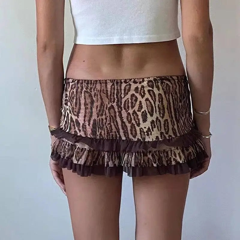 Leopard Print Sexy Hot Girl Skirt