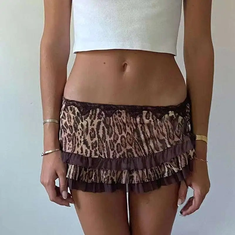 Leopard Print Sexy Hot Girl Skirt