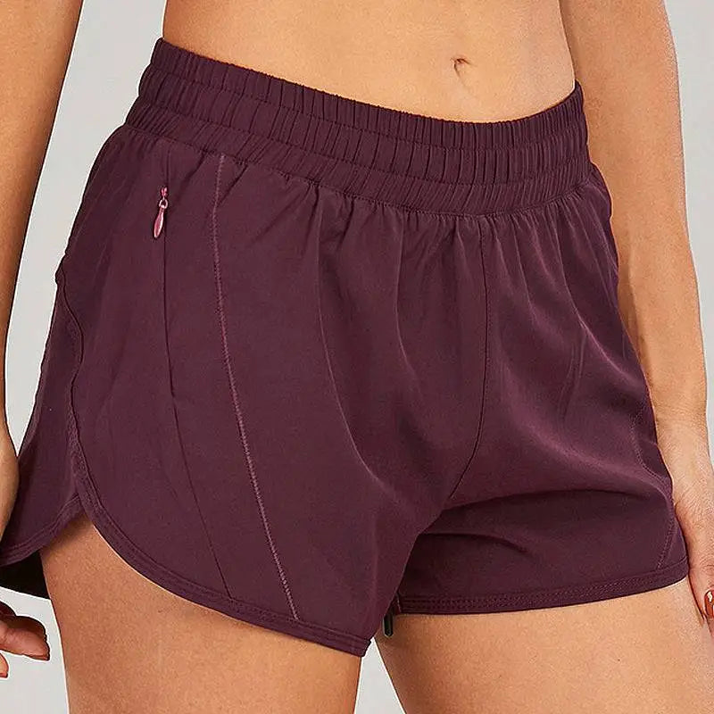Light Blue Summer Sports Shorts with Zipper Pockets