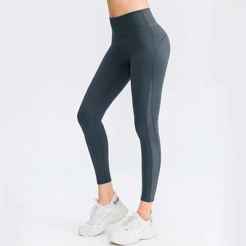 Light Blue Women Seamless High Waisted Yoga Pants