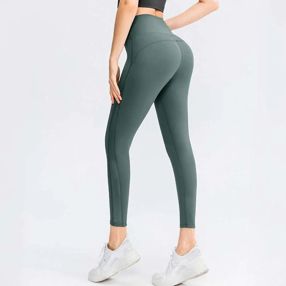 Light Blue Women Seamless High Waisted Yoga Pants