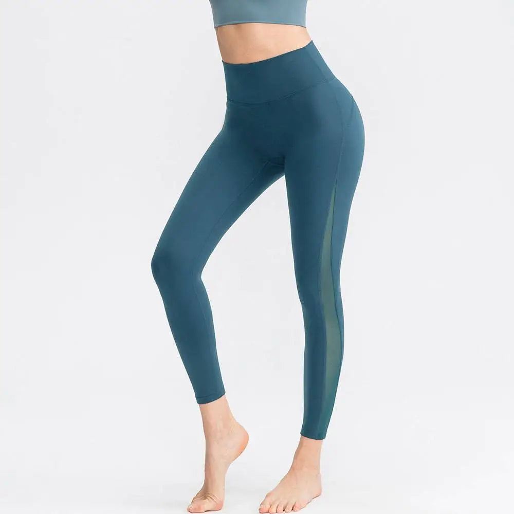 Light Blue Women Seamless High Waisted Yoga Pants