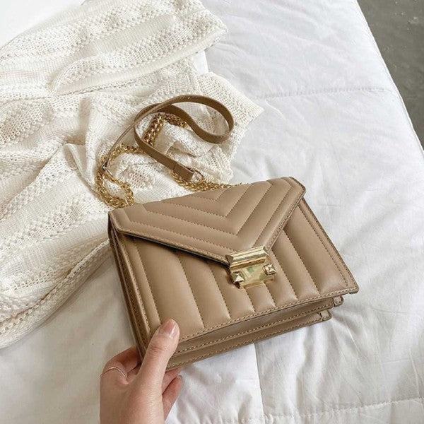 light yellow beige light tan shoulder bag with gold chain tan 