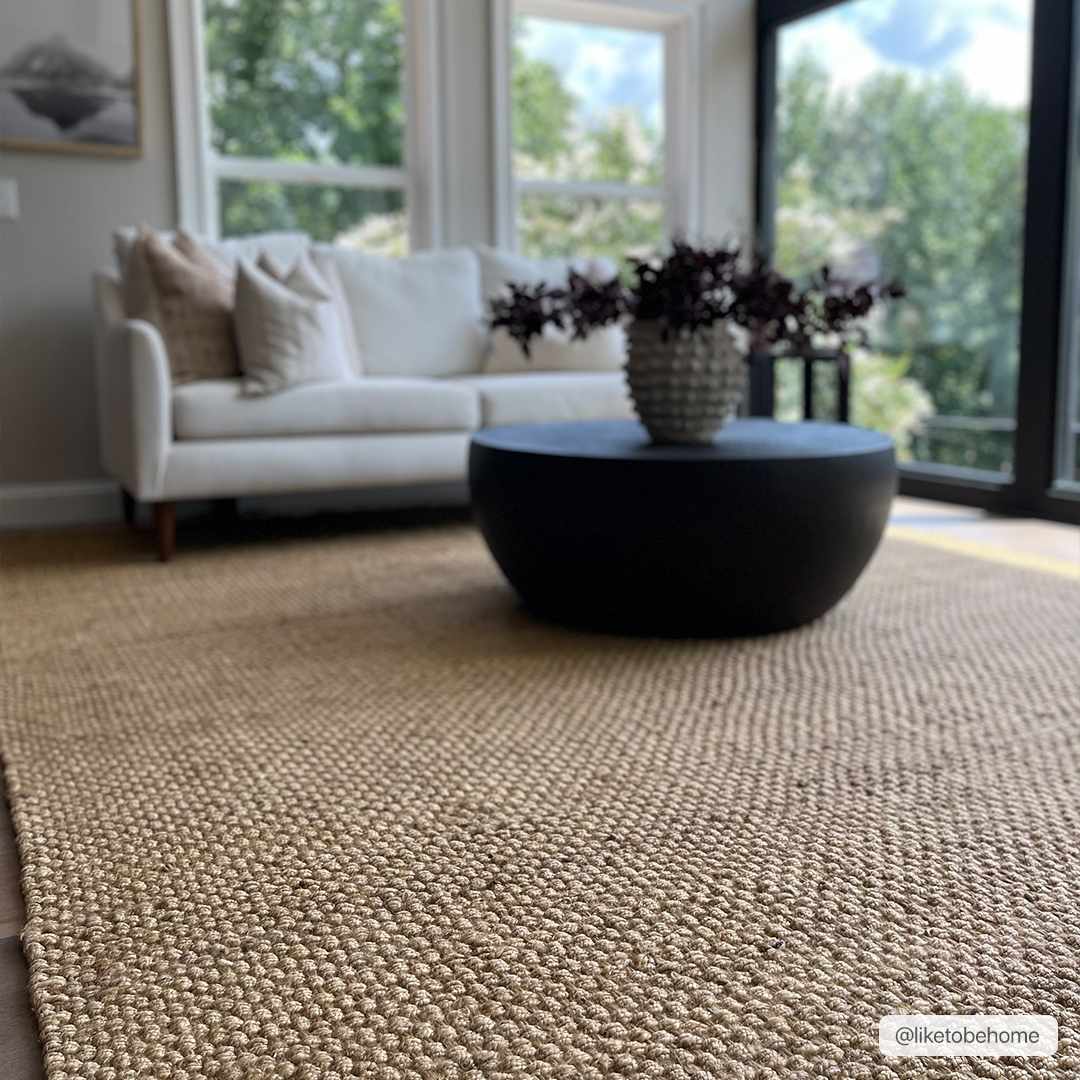 Hovland Hand Woven Natural Jute Rag Rug - Clearance-2