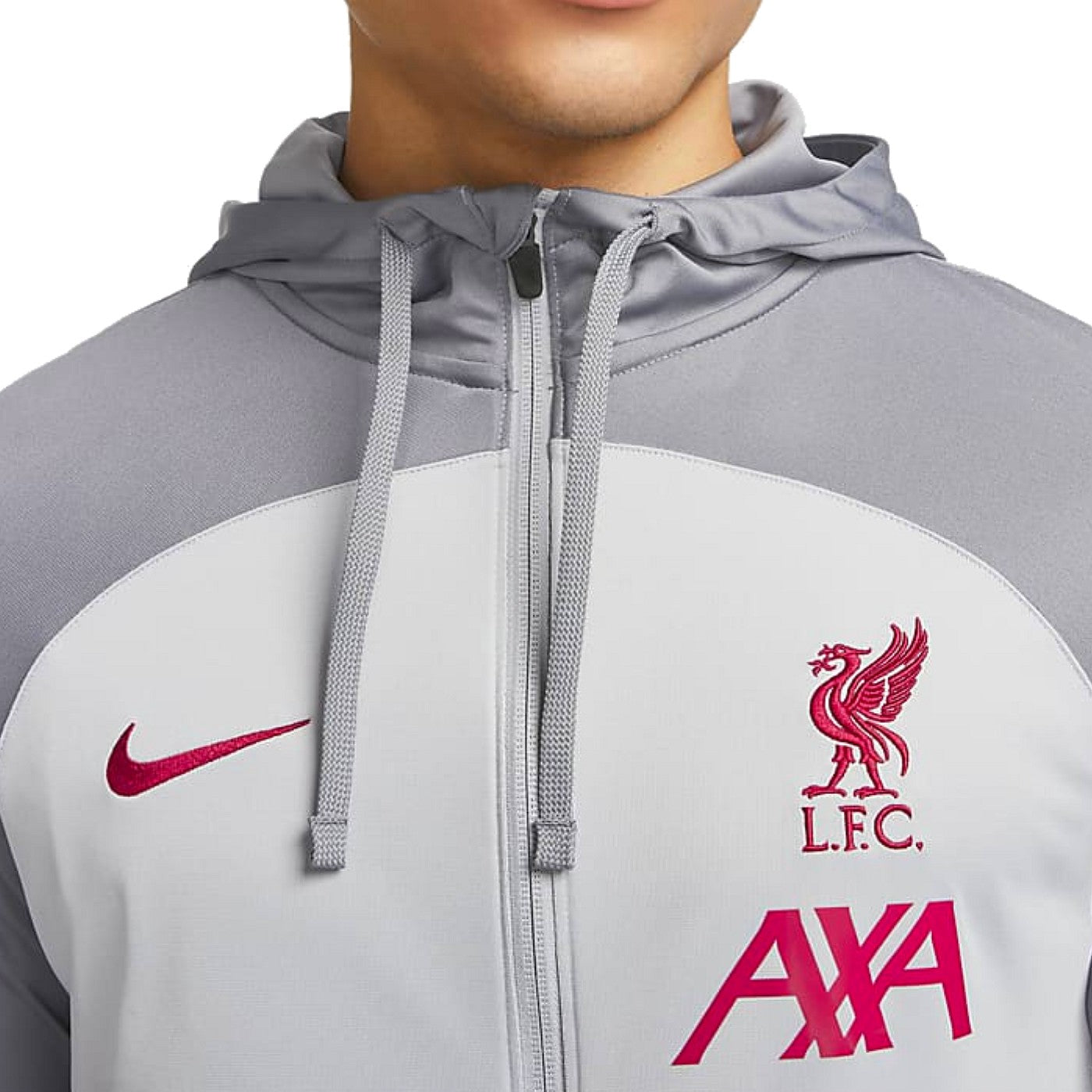 Liverpool FC grey training presentation hooded tracksuit 2023 - Nike-2