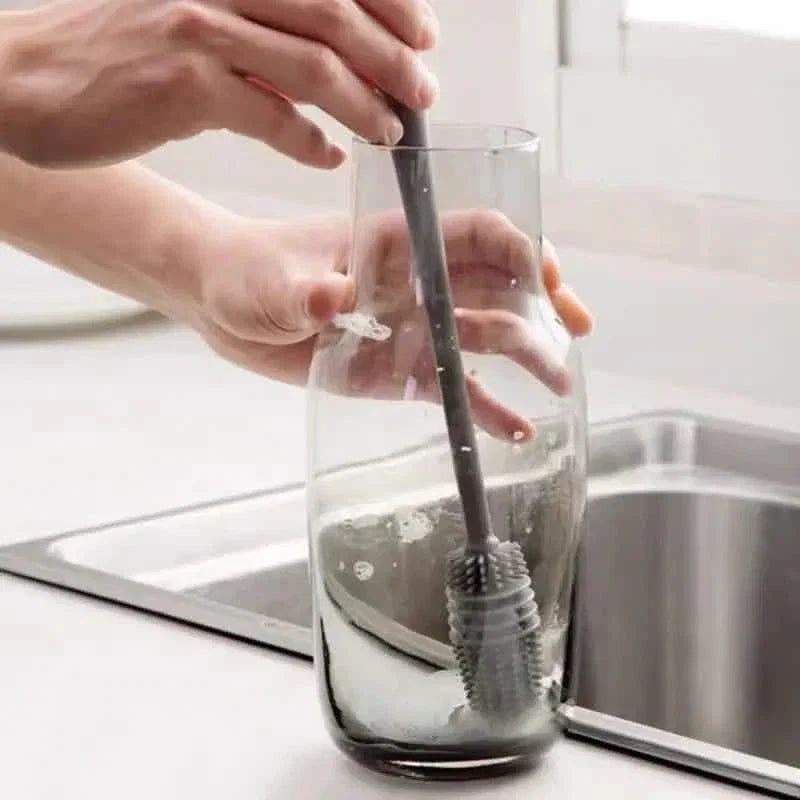 Long-Handle Silicone Cup & Bottle Brush