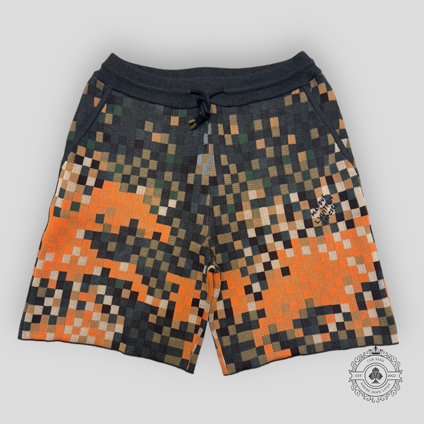 Louis Vuitton Damoflage Jacquard Shorts in Orange/Multicolor