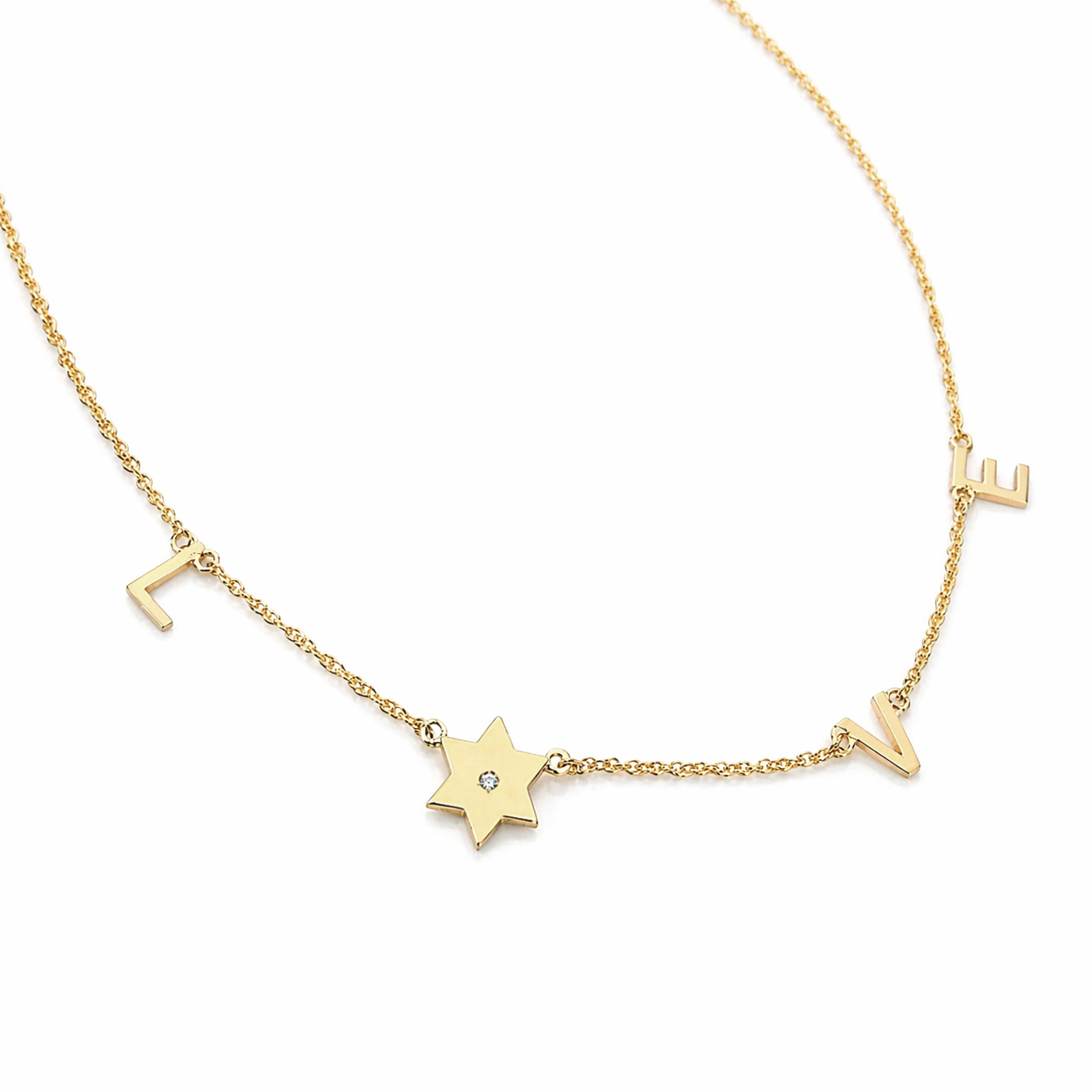 Taly Initials and Symbol Diamond Necklace