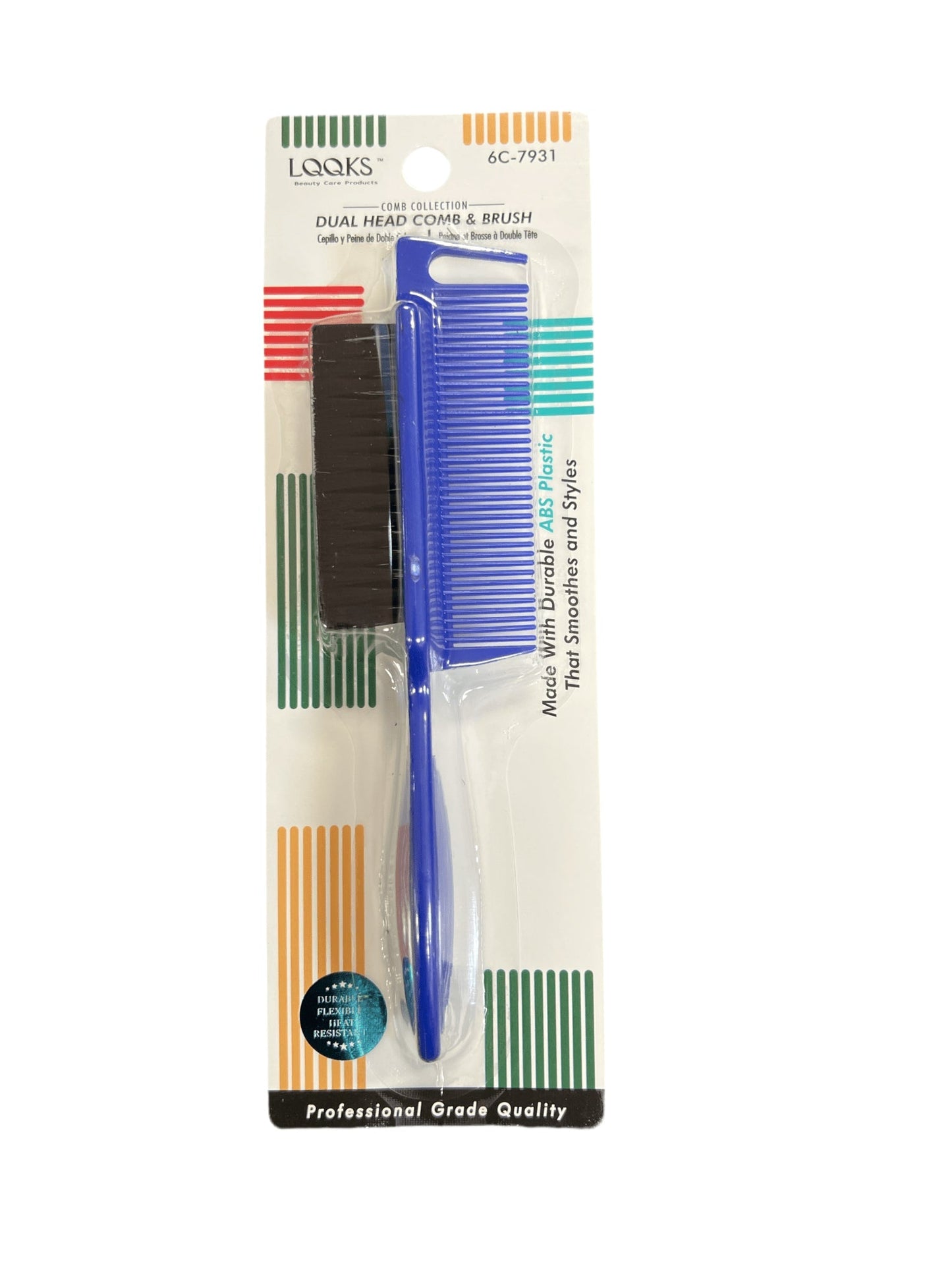 LQQKS DUAL HEAD COMB & BRUSH ABS 1PC