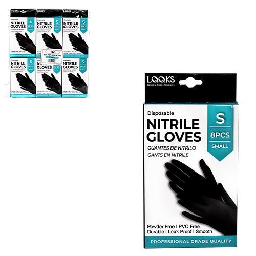 LQQKS NITRILE GLOVE 8PC/PK Medum