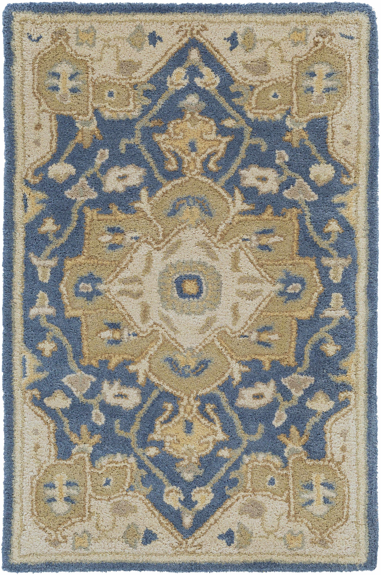 Broomfield 1145 Hand Tufted Blue Wool Rug-5