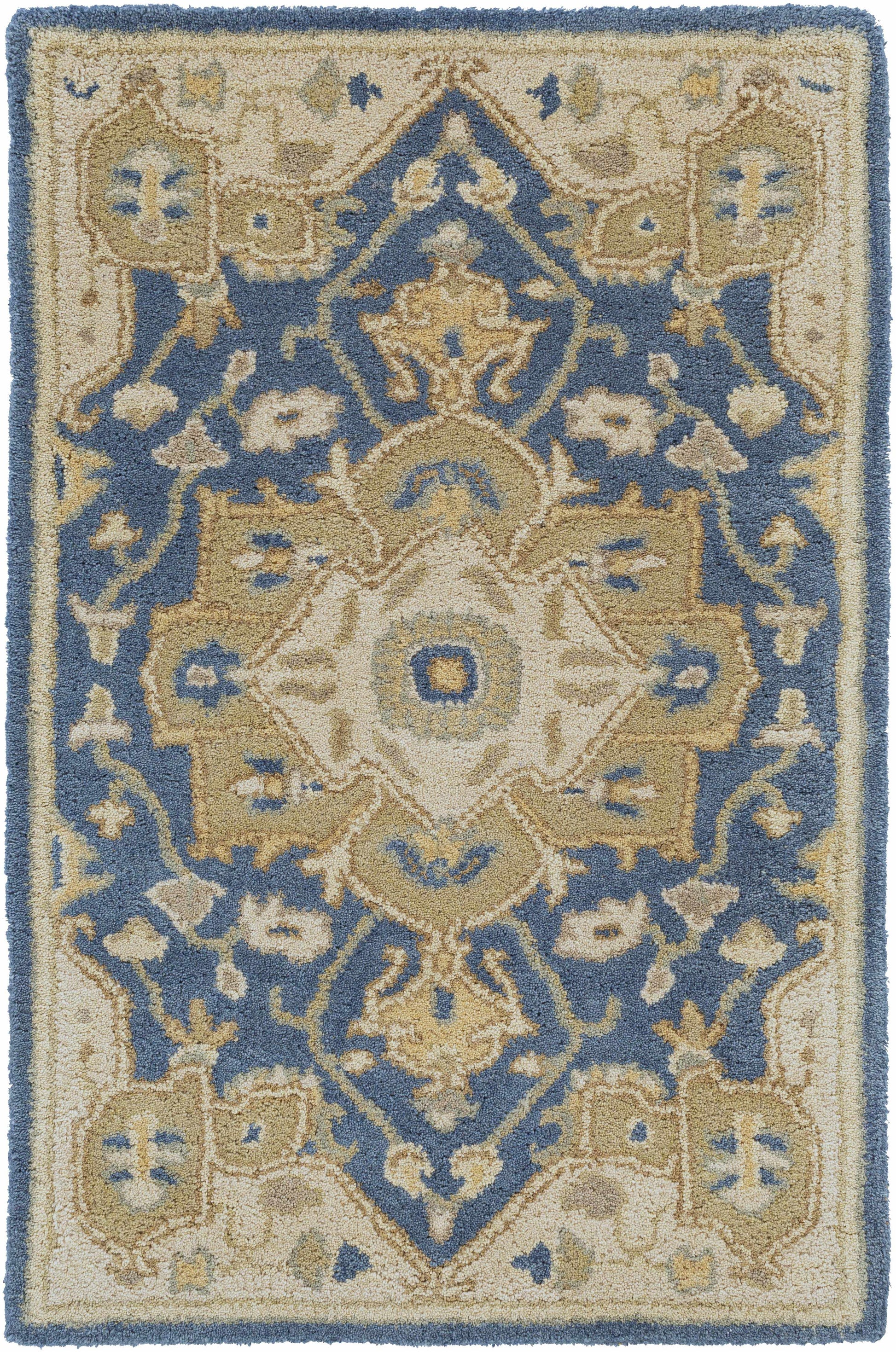 Broomfield 1145 Hand Tufted Blue Wool Rug-5