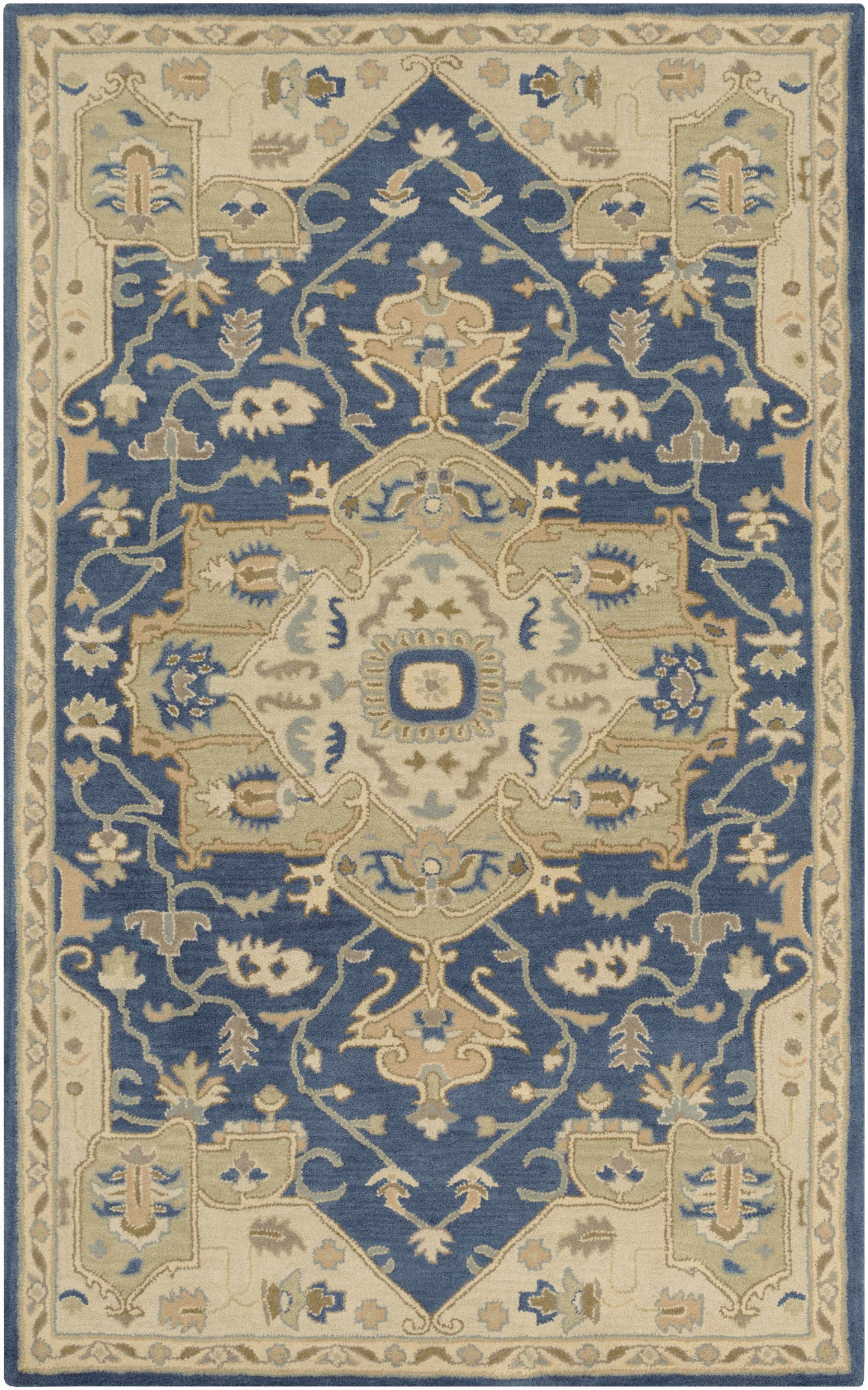 Broomfield 1145 Hand Tufted Blue Wool Rug-9