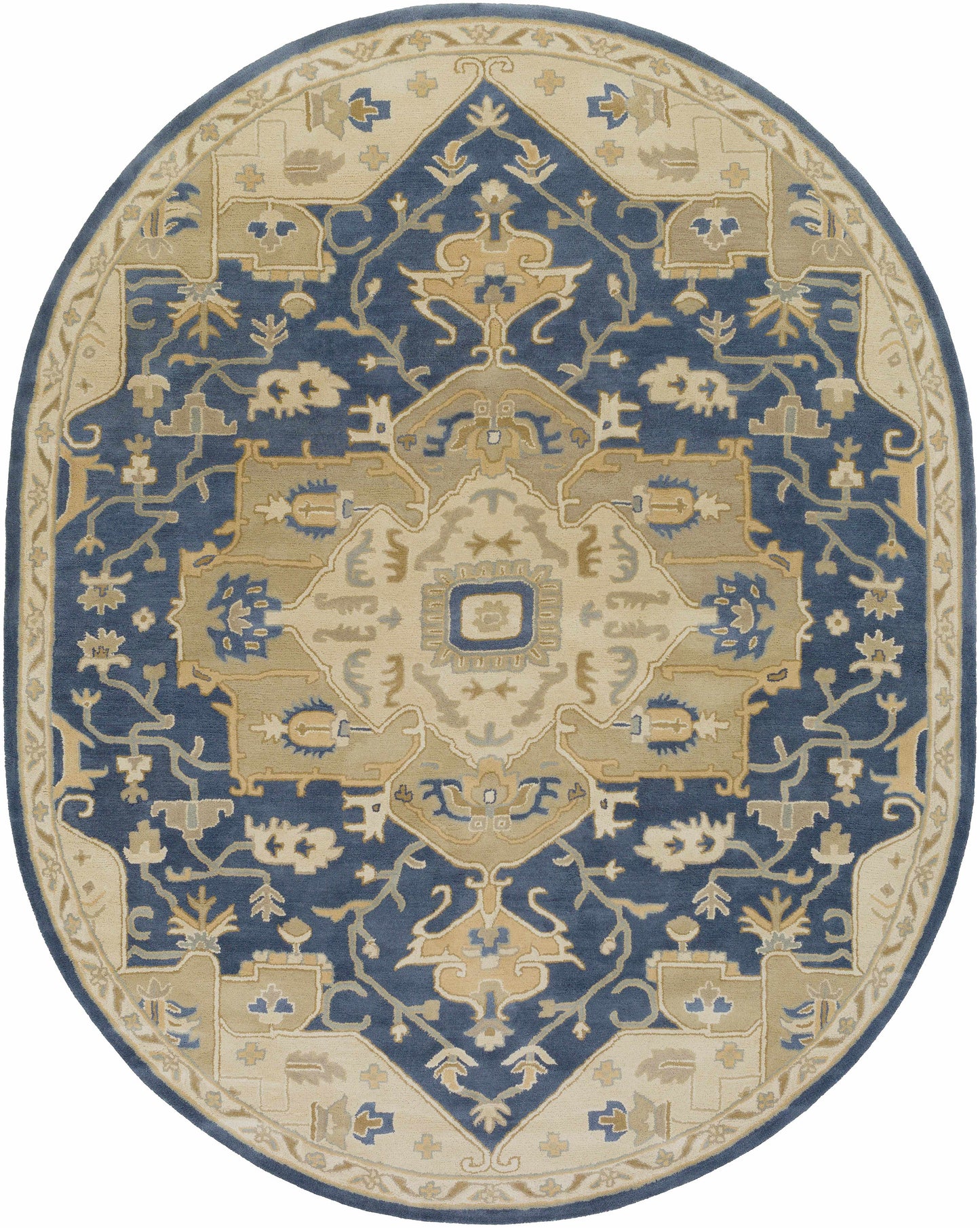 Broomfield 1145 Hand Tufted Blue Wool Rug-10