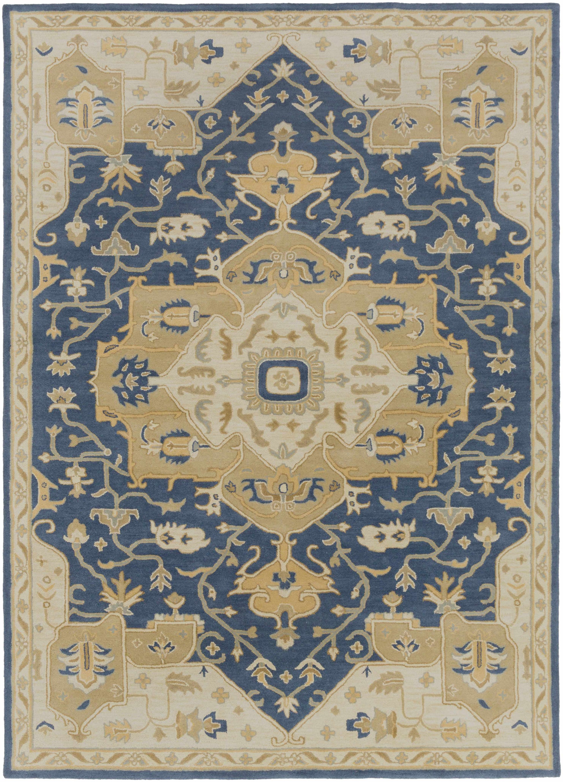Broomfield 1145 Hand Tufted Blue Wool Rug-12