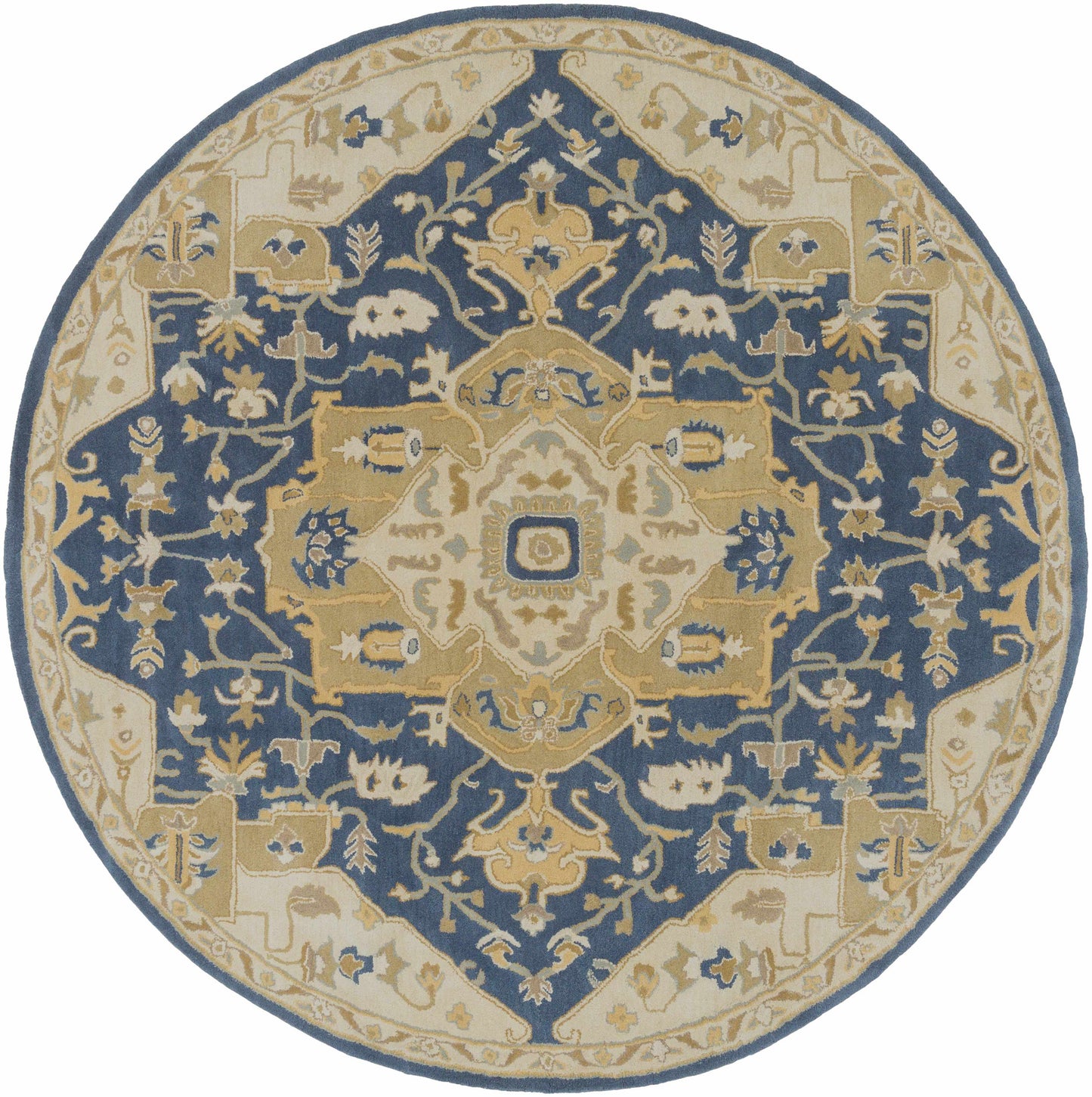 Broomfield 1145 Hand Tufted Blue Wool Rug-7