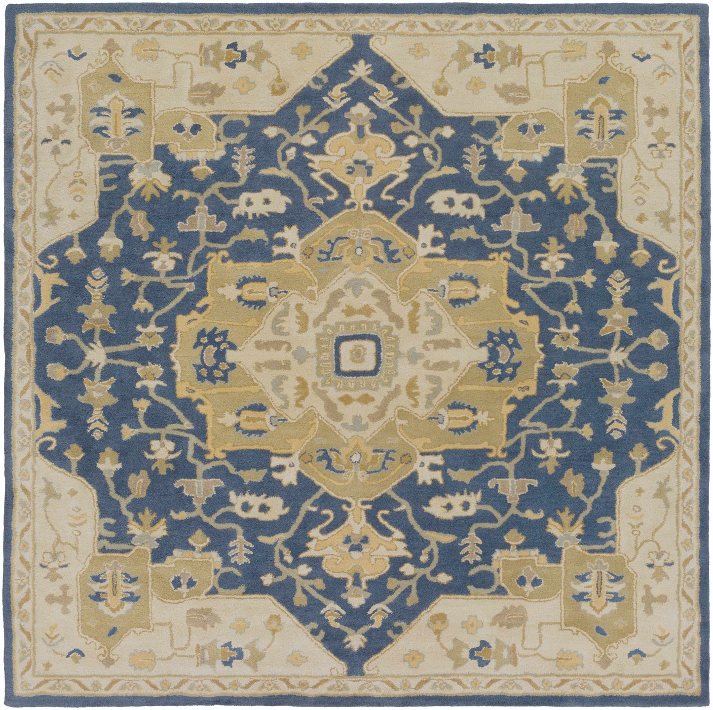 Broomfield 1145 Hand Tufted Blue Wool Rug-8