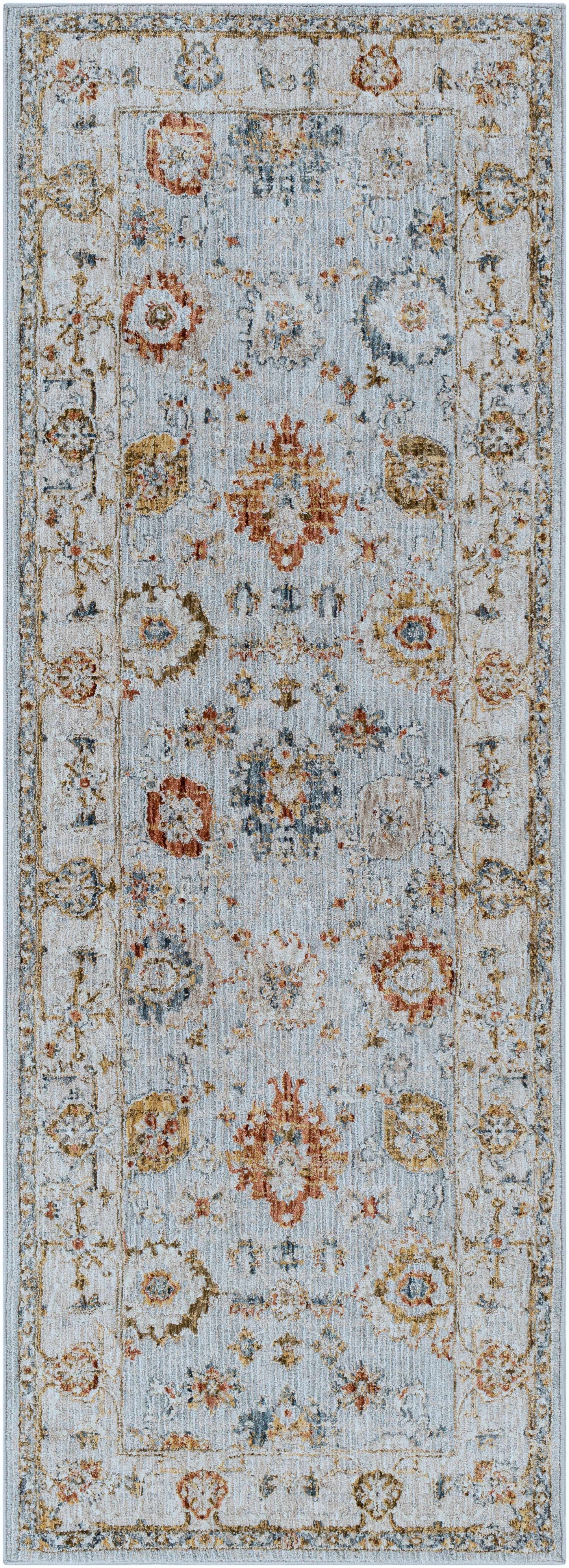 Luklukan Oushak Style Floral Rug-7