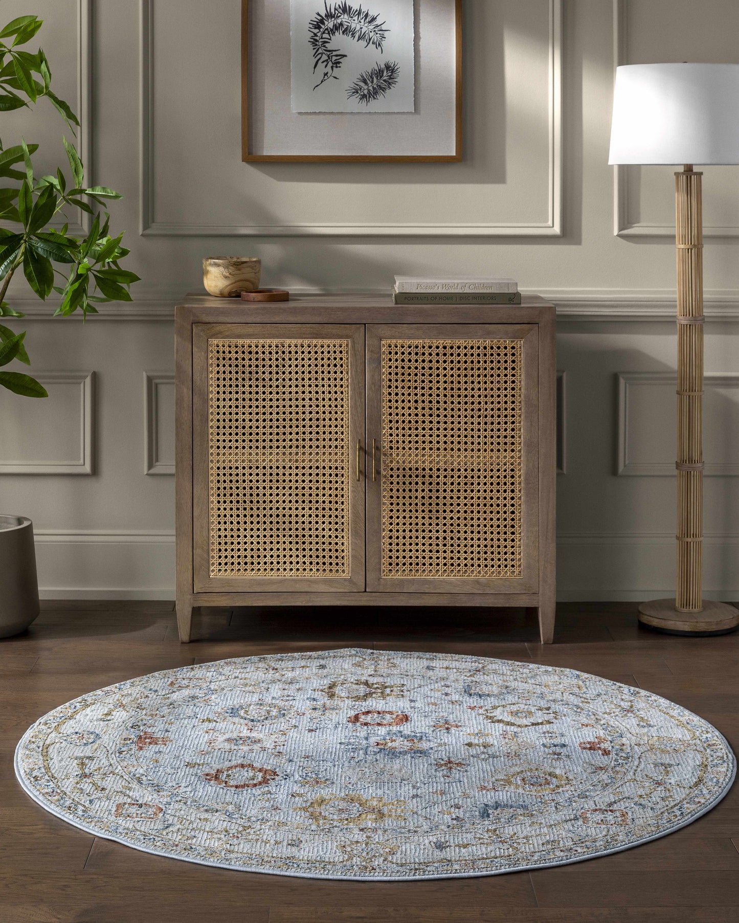 Luklukan Oushak Style Floral Rug-5