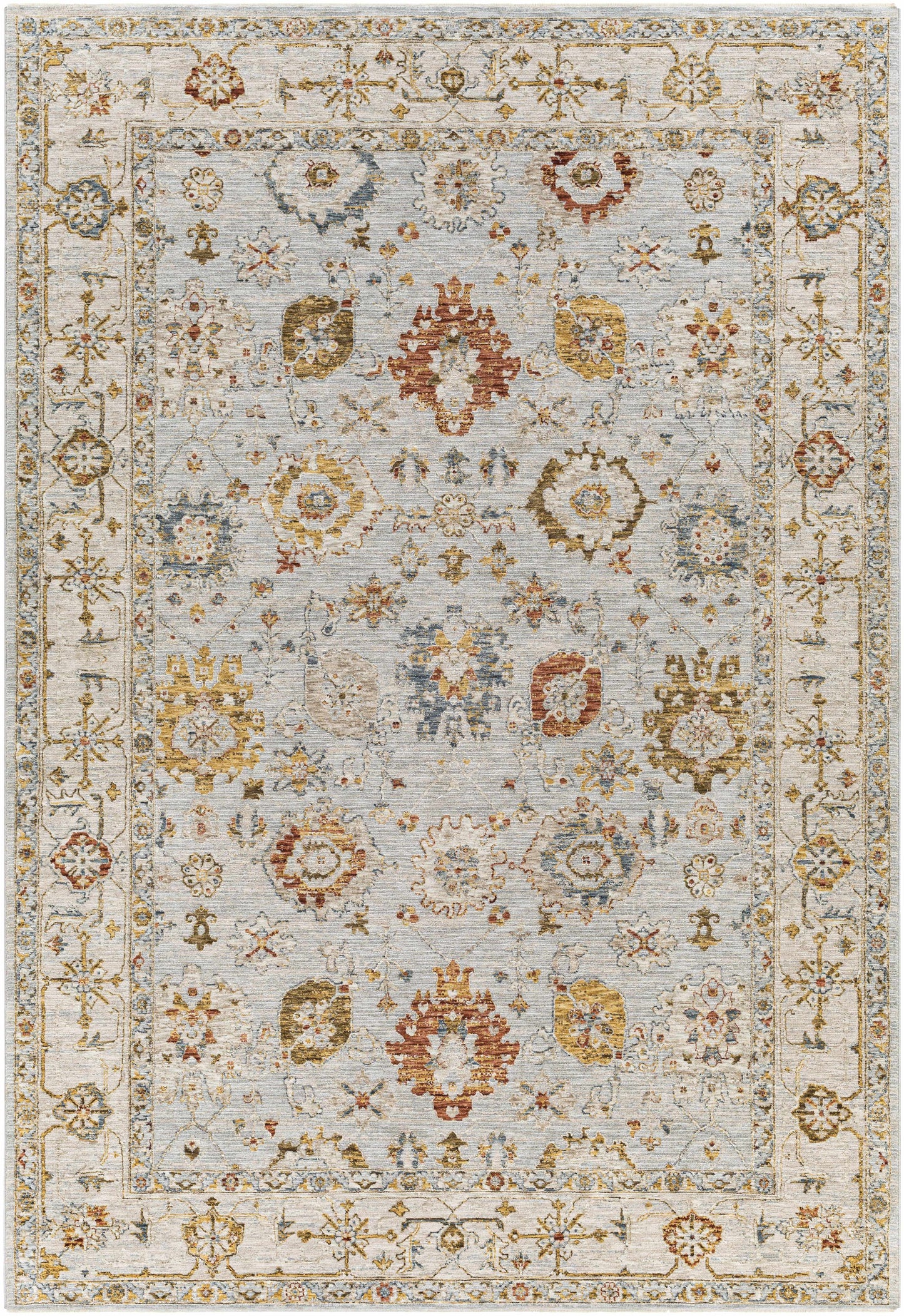 Luklukan Oushak Style Floral Rug-6