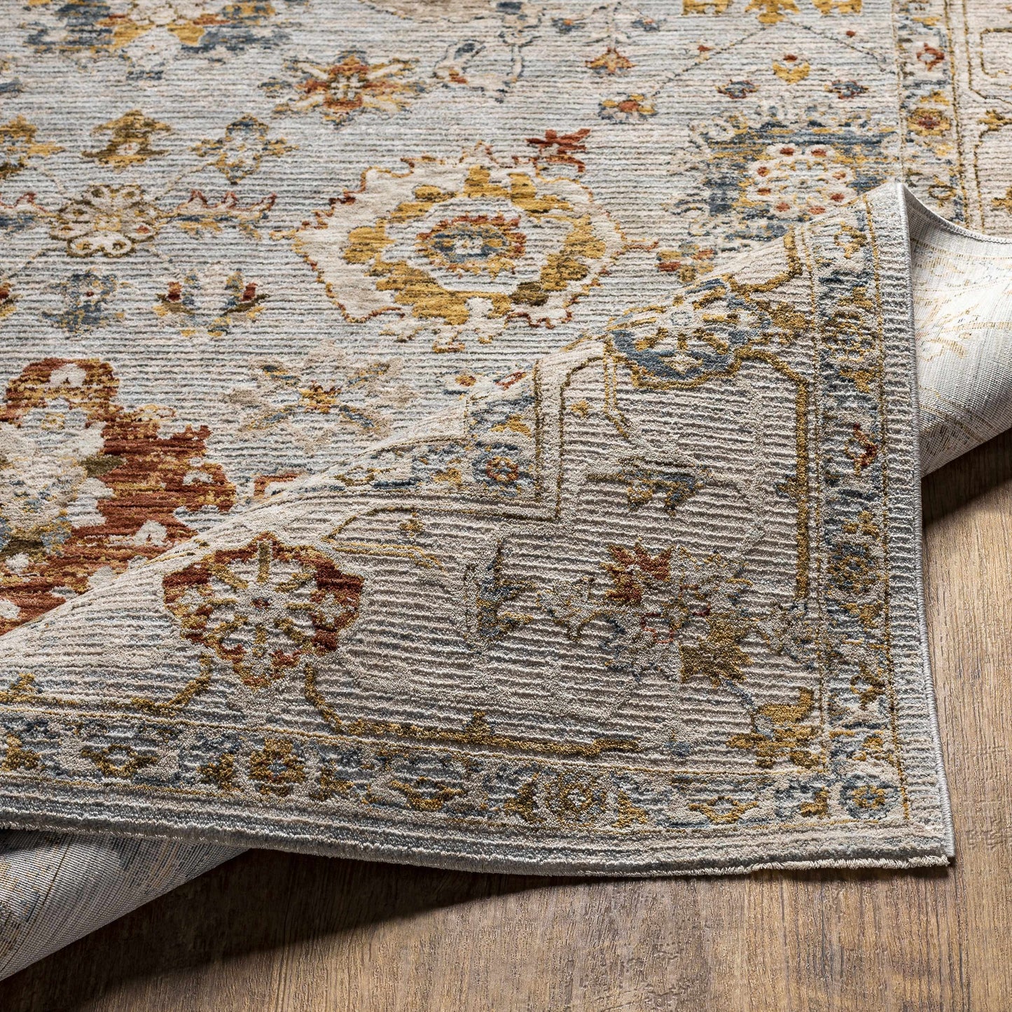 Luklukan Oushak Style Floral Rug-4