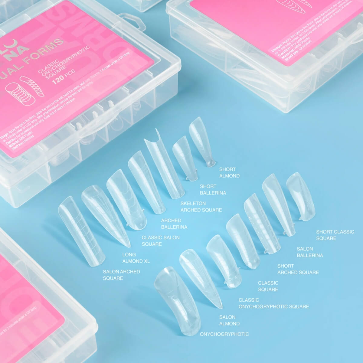 Luna - Dual Nail Forms Сlassic Square, 120 pcs-3