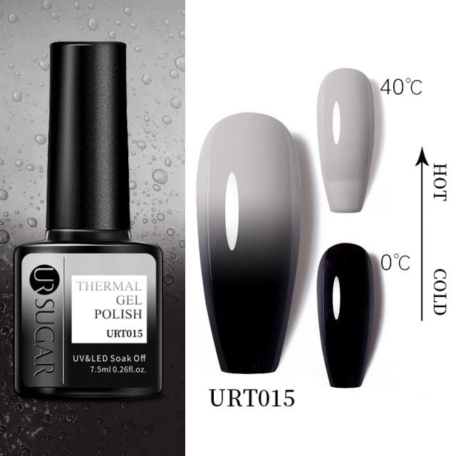 Luxury Modern Elegant Colorful Diamond Gel Nail Polish UV Temperature Color Changing Elegant Fashion Rainbow Colors For Womens
