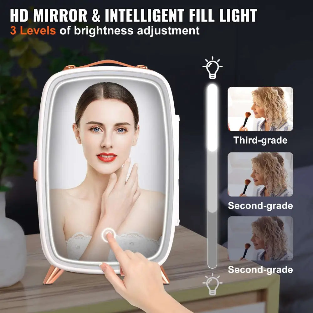 Luxury Skin Care 6L Mini Fridge with Mirror