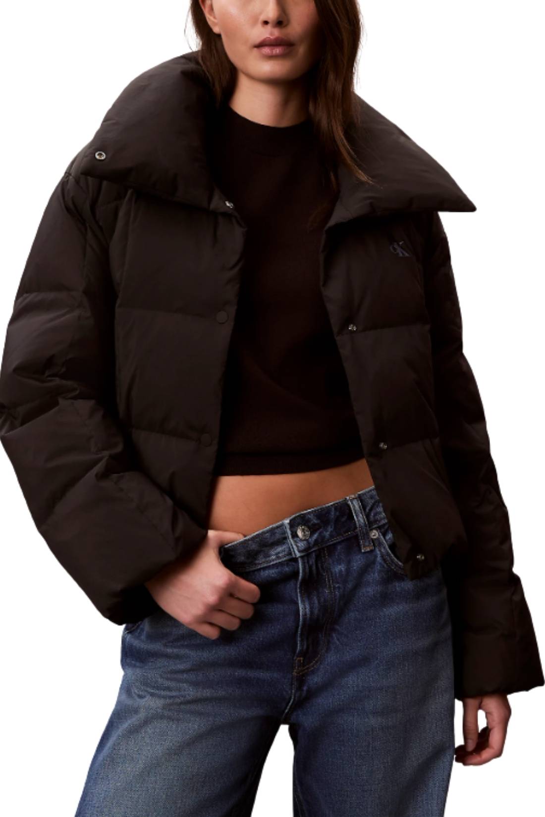 CALVIN KLEIN - Women's crop quilted down jacket-0