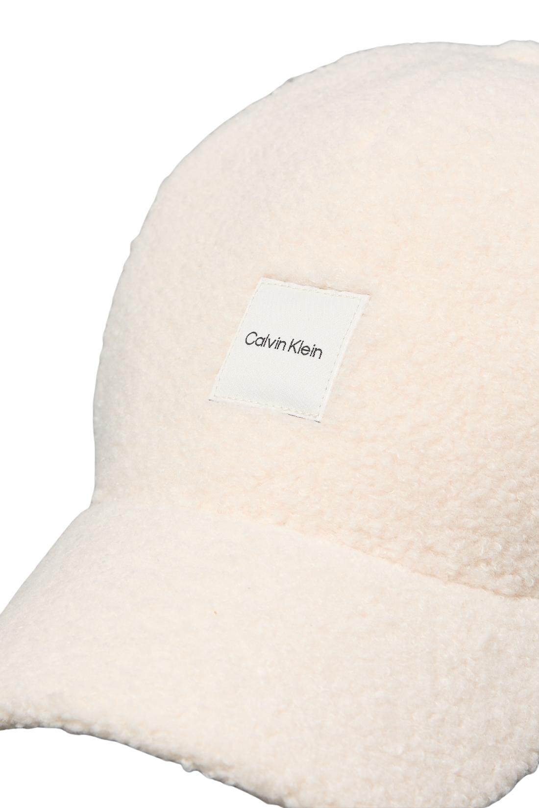 CALVIN KLEIN JEANS - Women's bouclé cap with logo patch-2