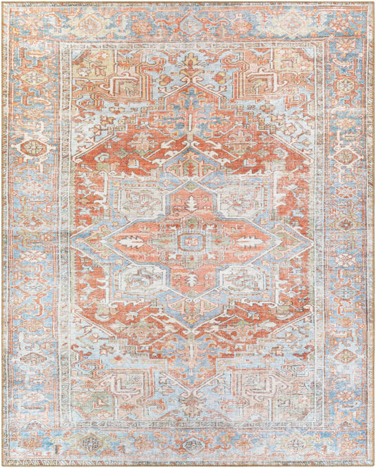 Rust Maayon Washable Rug-0