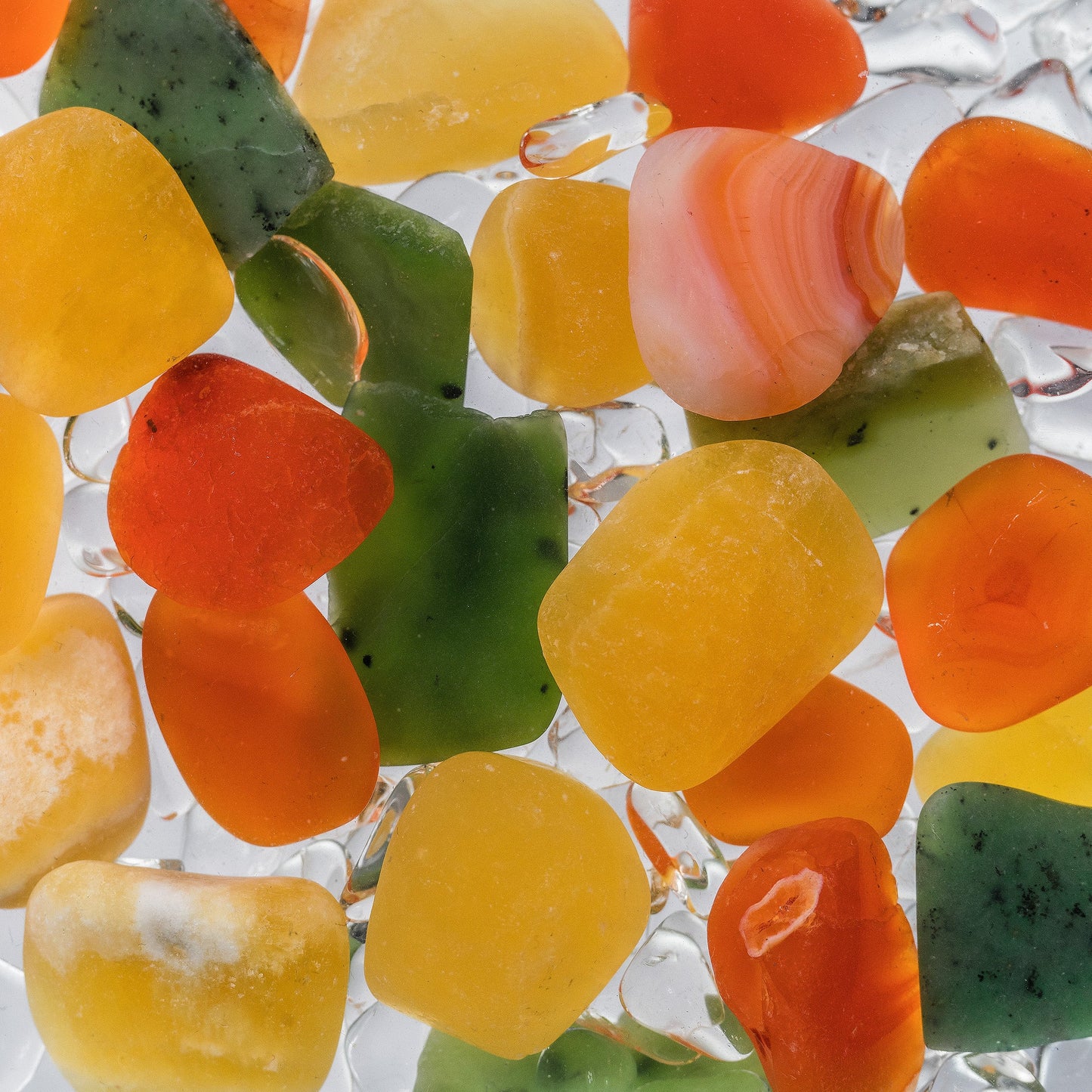 ViA HAPPINESS | Jade, Orange Calcite, Carnelian & Clear Quartz
