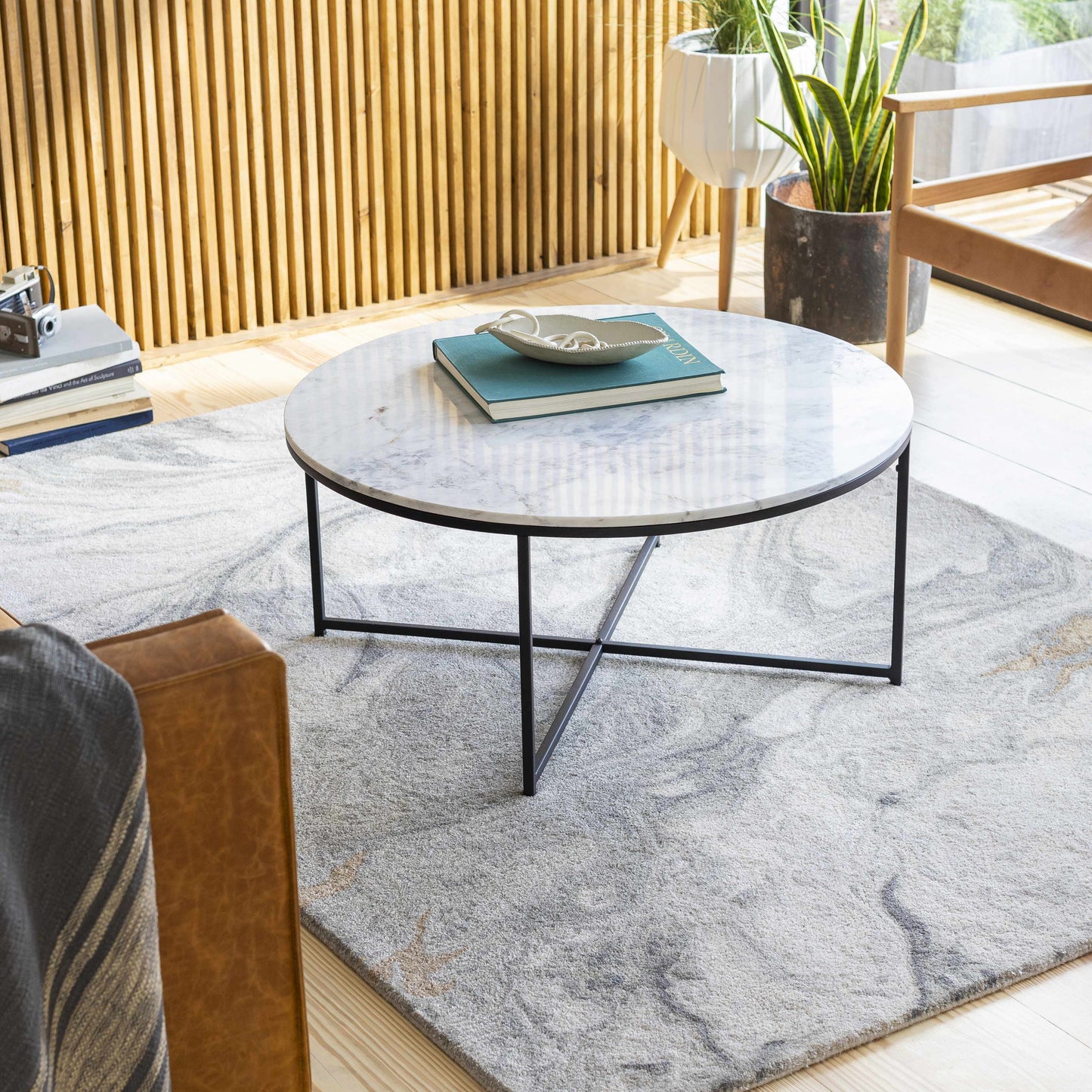 Magarao Round Marble Coffee Table-1