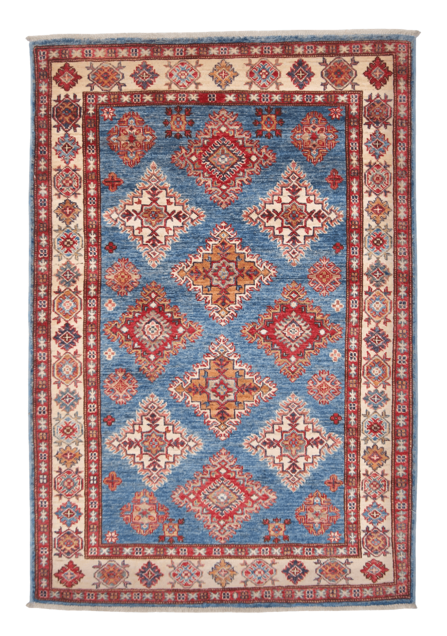 Super Kazak (3'07"x5'03") denim blue/ivory-0
